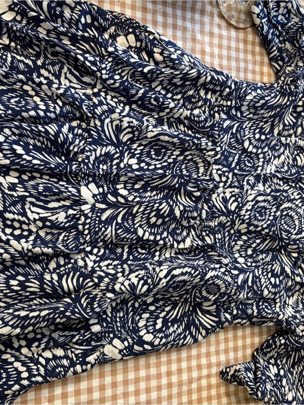 Rachel Zoe Navy and White Floral Wrap-Style Maxi Dress - Picture 11 of 11